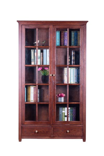 American Oak Glass-Door Bookcase - American Oak collection