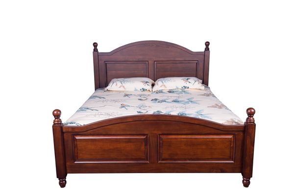 American Oak Arched Headboard Bed - American Oak collection