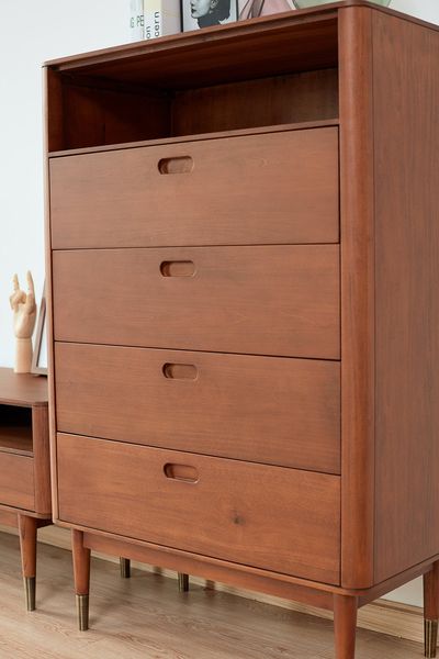 Mid-Century 4-Drawer Tall Chest - Mid-Century collection