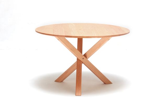 Nordic Round Dining Table with Cross Base - Nordic Natural Wood collection