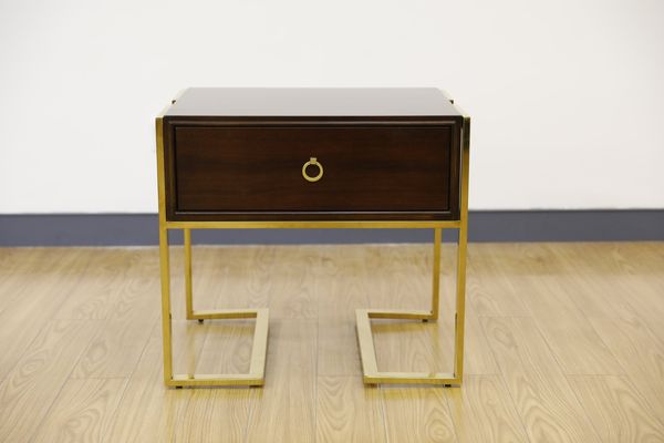 Modern Luxury Side Table with Brass Frame - Modern Luxury collection