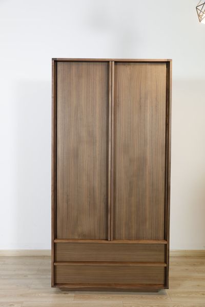 Black Walnut 2-Door Wardrobe - Black Walnut collection